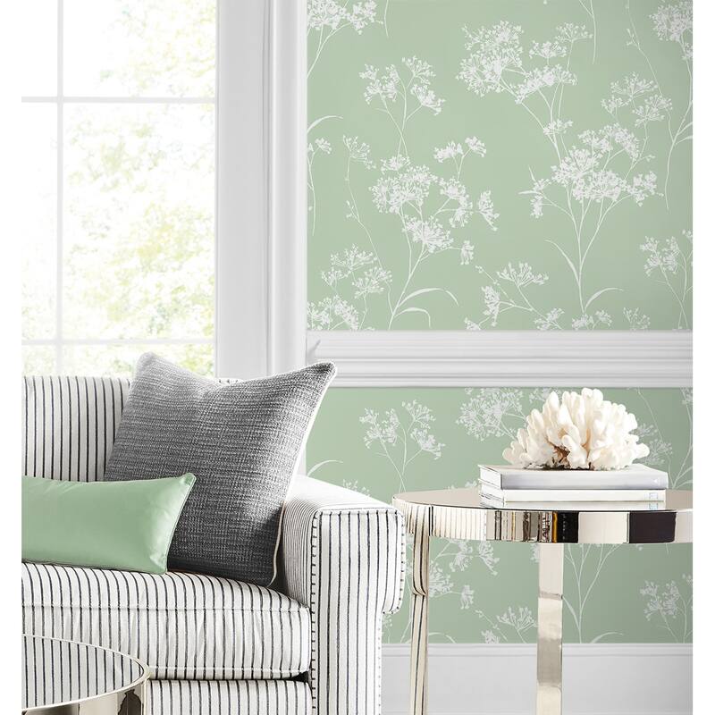 Luxe Haven Floral Mist Peel and Stick Wallpaper