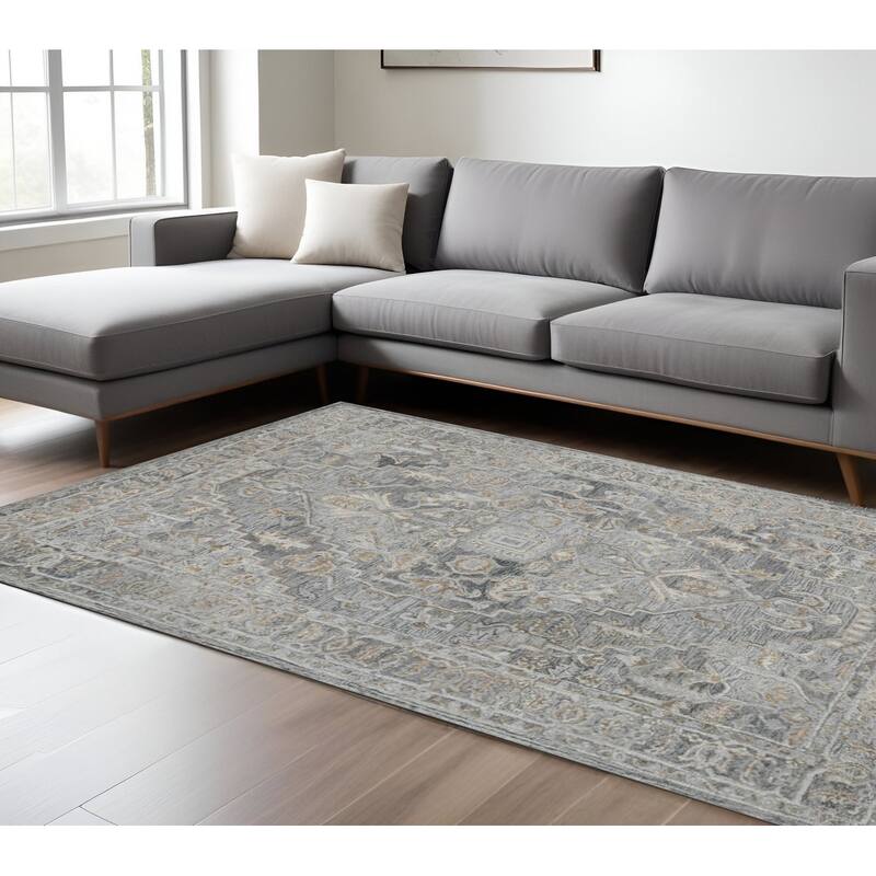 HomeRoots Oriental Transitional Rectangle Area Rug - 156.00 in. x 108.00 in.  x 0.45 in.
