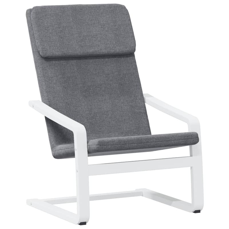 vidaXL Relaxing Chair with Footstool Cream Fabric - 20.1" x 16.1" x 15.7"