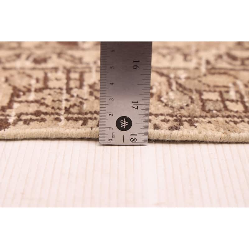 ECARPETGALLERY Hand-knotted Antalya Vintage Tan Wool Rug - 3'3 x 17'1