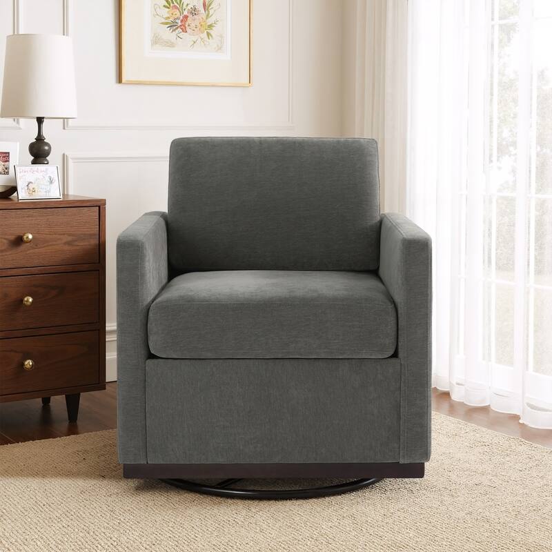 Modern Upholstered Swivel Accent Arm Chair