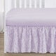 preview thumbnail 5 of 4, Sweet Jojo Designs 6p Crib Bedding + BreathableBaby Breathable Mesh Liner Purple Floral Rose Girl Solid Lavender