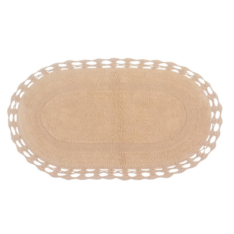Hampton Contour Rug, Cotton Soft, Water Absorbent, Non Slip U Shape Contour Rug Machine Washable 20"x20" Contour