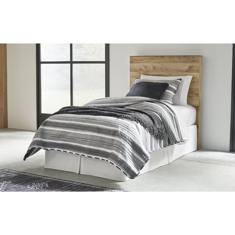 Signature Design by Ashley Hyanna Brown/Beige Panel Headboard - Twin