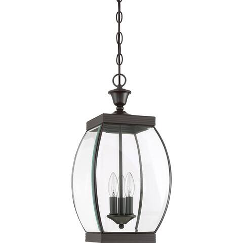 Oasis 3-Light Medici Bronze Mini Glass Pendant