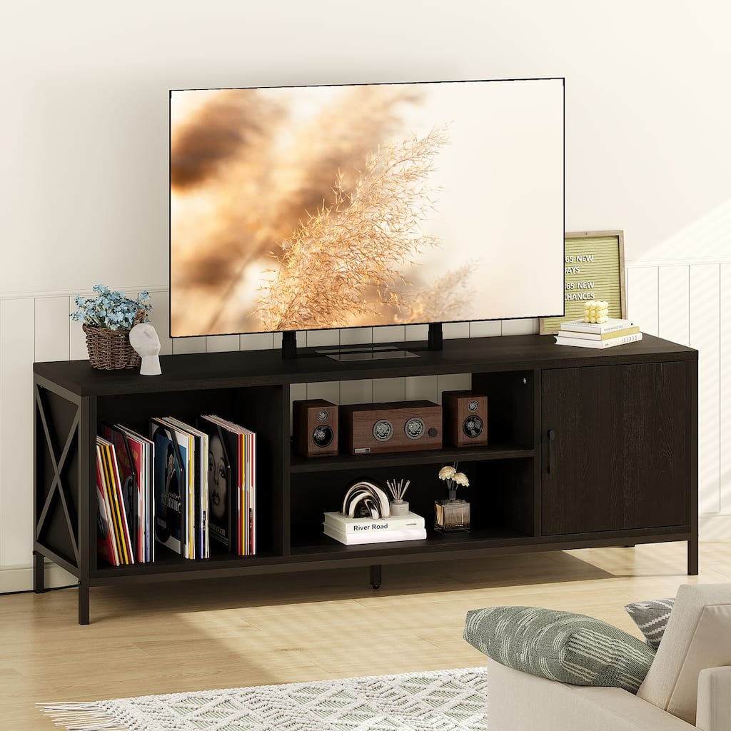 Modern TV Stand for 65 Inch TV, Mid-Century Media Console with Storage