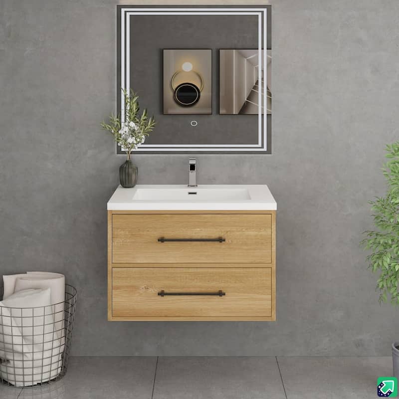 Victoria 30'' Wall-mounted Vanity with Reinforced Acrylic Sink - 29.5