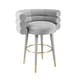 preview thumbnail 12 of 14, Strick & Bolton Laffut Velvet/ Gold Stainless Steel Counter Stool - N/A