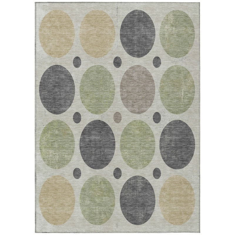 HomeRoots Geometric Transitional Rectangle Outdoor Rug