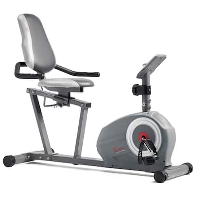 Sunny Health & Fitness Essentials Series Magnetic Smart Recumbent Bike with SunnyFit® App Bluetooth Connectivity