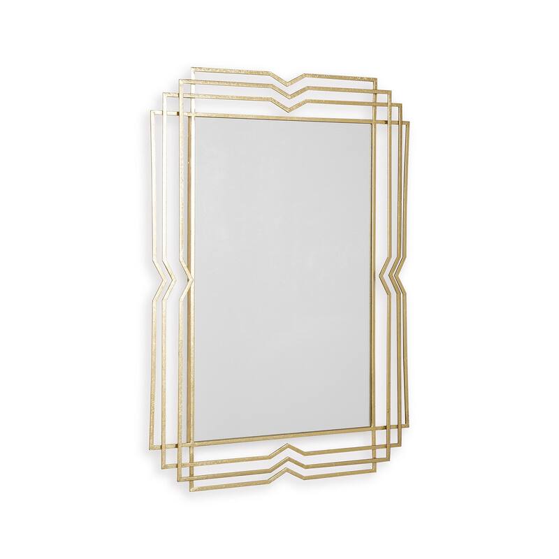 Signature Design by Ashley Claybrook Gold Finish Accent Mirror - 27.5" W x 1.5" D x 39.5" H