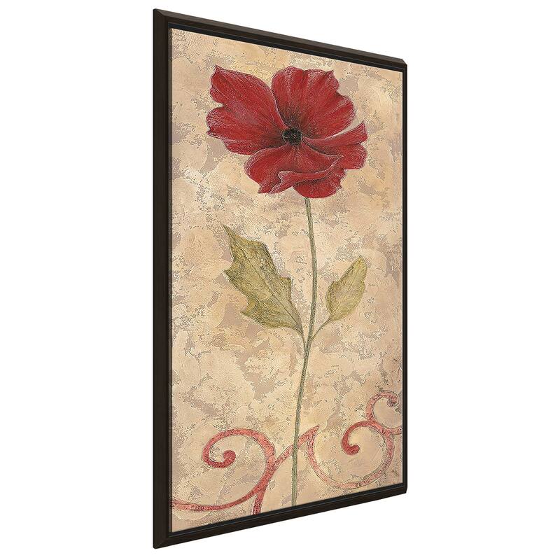 "Poppy Passion II" Print on Floating Canvas