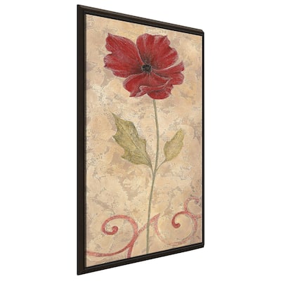 "Poppy Passion II" Print on Floating Canvas
