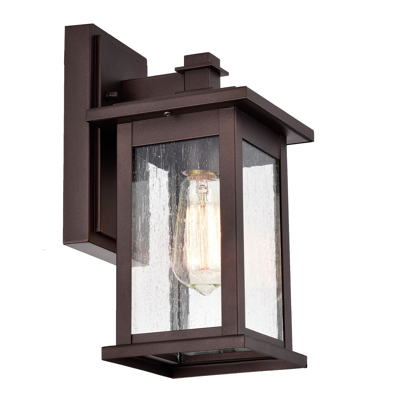 Oil Rubbed Bronze Finish with Highlights and Clear Seeded Glass Westinghouse Brynn One-Light Outdoor Wall Fixture Outdoor Pendant 2 Pack 