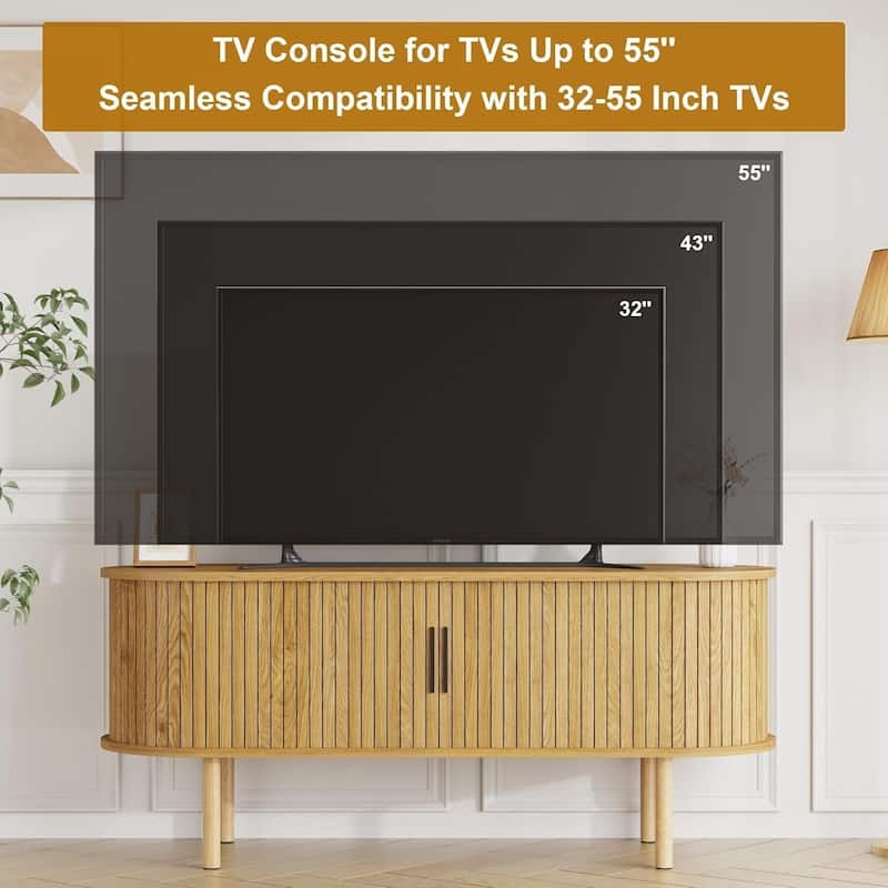 47.2" TV Stand Media Console Table for Living Room, Bedroom TVs Up to 80 Inches - N/A