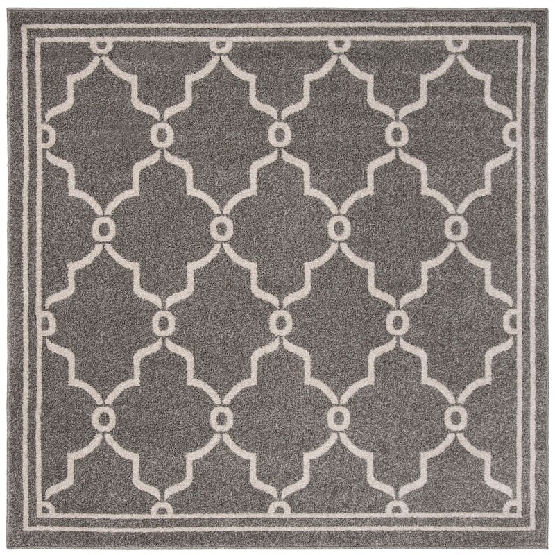 SAFAVIEH Amherst Nargis Modern Rug - 5' Square - Dark Grey/Beige