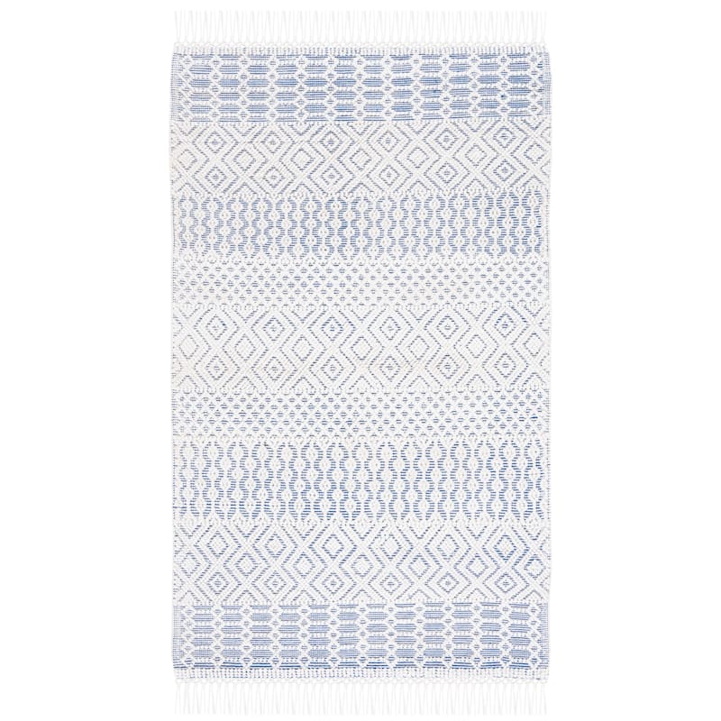 SAFAVIEH Handmade Casablanca Melise Rug - 6' Square - Blue/Ivory