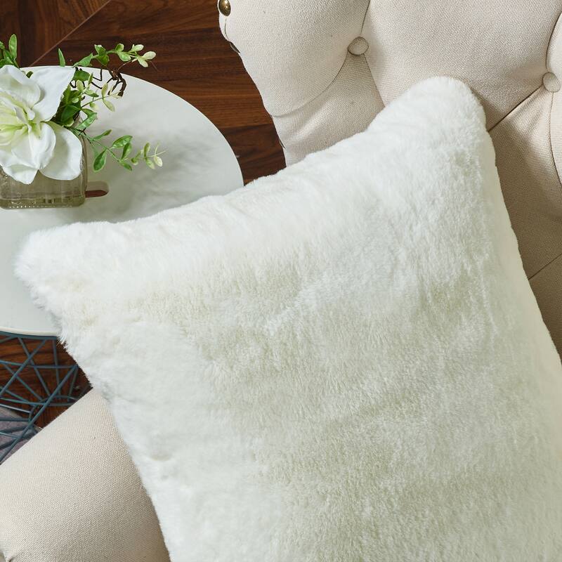 Serenta Heavy Fauxfur Pillow Shell 2 PC Set, NO INSERT