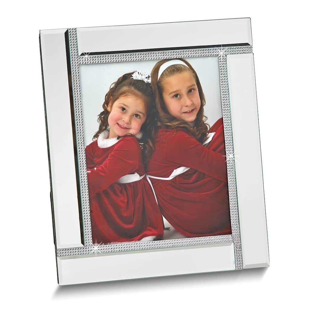 Curata Glass Mirror with Silver-Tone Accent 8x10 Photo Frame