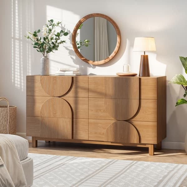 solid wood dresser modern Amazon.com: HOUROM 63" Wide 9-Drawer Dresser for Bedroom, Mid-Century Modern Chest with Solid Wood Legs, Concealed Handle,Large Wood Storage Organizer, Bedroom Storage,Walnut : Home & Kitchen