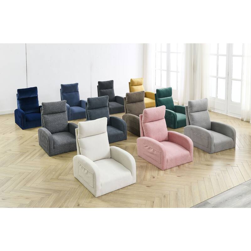 GDFStudio - Emilia Modern Fabric Upholstered Rocking Chair with Ergonomic Design and Side Pockets - 27.6 "W