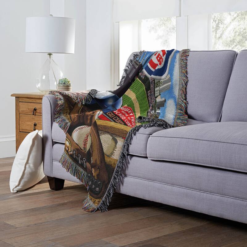 MLB Woven Tapestry Throw Blanket