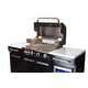 preview thumbnail 5 of 7, Mont Alpi MA-957FC 5-Burner 32-inch 63000 BTU Black Stainless Steel Compact Outdoor Kitchen Island Gas Grill + Fridge Cabinet
