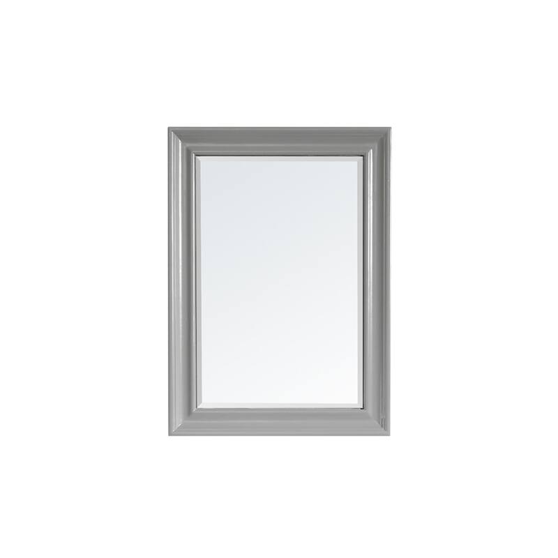 Charlotte 30 Inch Rectangular Bathroom/Vanity Framed Wall Mirror In Grey - 30 inches