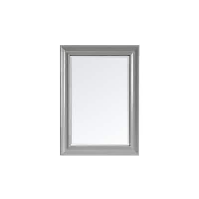 Charlotte 30 Inch Rectangular Bathroom/Vanity Framed Wall Mirror In Grey - 30 inches