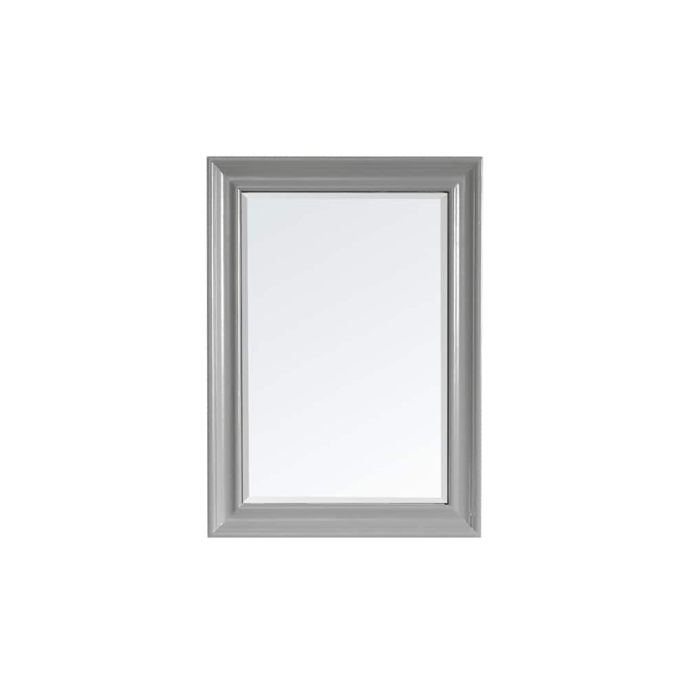 Charlotte 30 Inch Rectangular Bathroom/Vanity Framed Wall Mirror In Grey - 30 inches