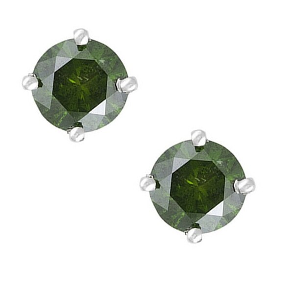 925 Sterling Silver Diamond Earring Pave Diamond Silver /& 14K Gold Emerald Gemstone Earrings White Diamond Earring Diamond Earrings