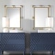 preview thumbnail 1 of 2, Uttermost Balkan Urban Modern Bathroom Mirror with Acrylic and Gold Gold Leaf
