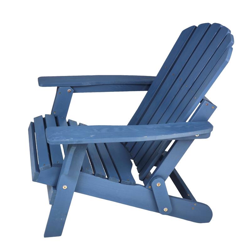 Oversize Wooden Outdoor Folding Adirondack Chair With Pre-Assembled Backrest & Seatboard (Excluding the table)