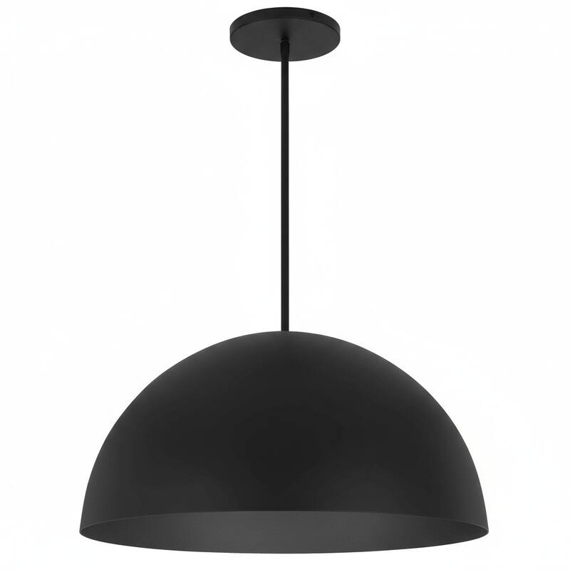 24 Inch Integrated LED Pendant Light Dimmable 5 Color Temperature Selectable - Black