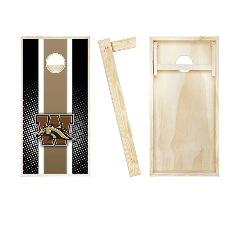 Western Michigan Broncos Striped Outdoor Cornhole Board Set