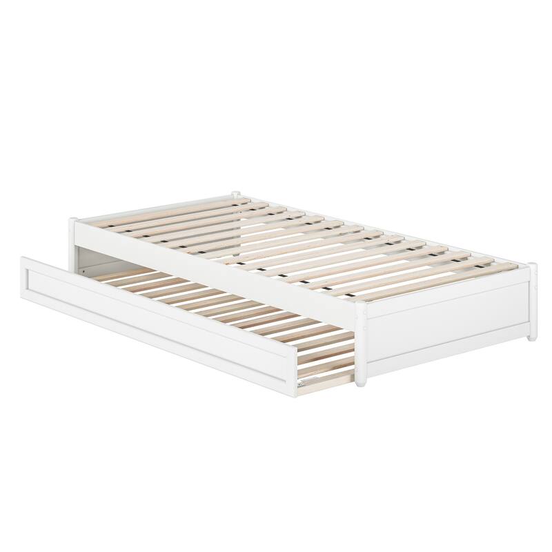 Barcelona Panel Platform Bed with Twin XL Trundle
