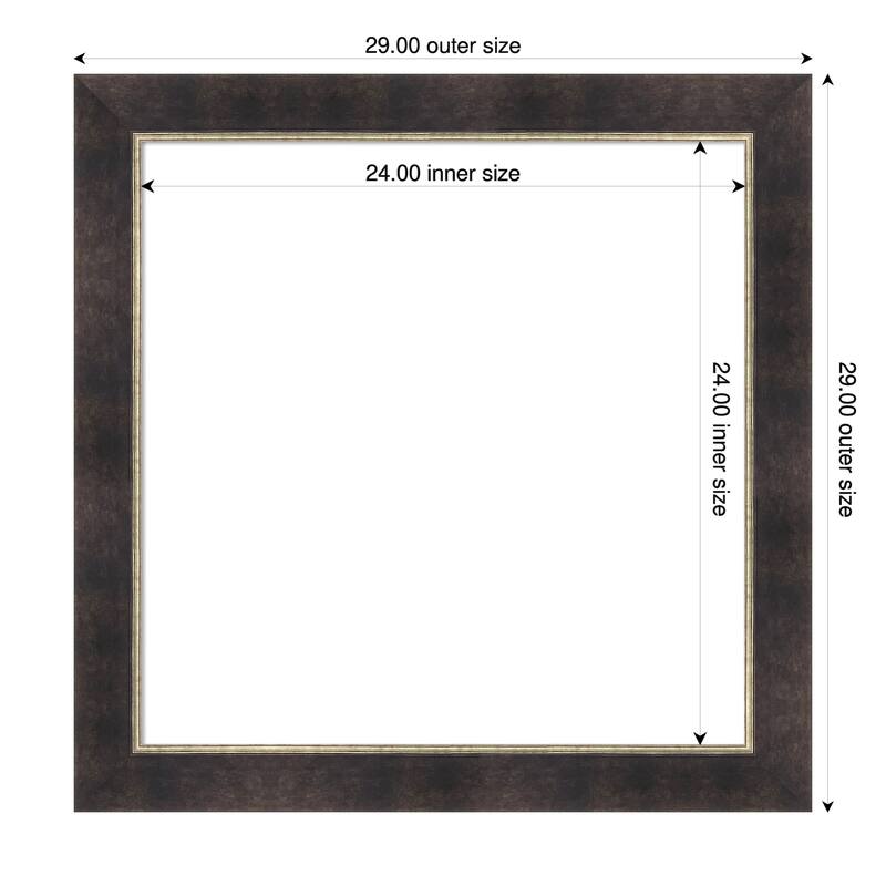 Odin Antique Bronze Framed Dry Erase Magnetic Board - 29 x 29 in