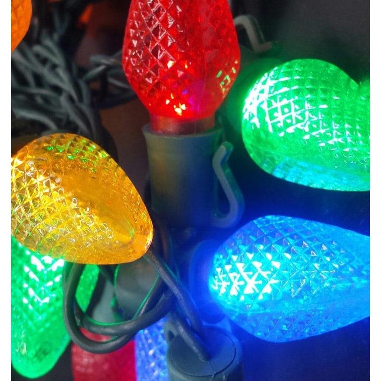 Multi (Red, Blue, Yellow, Orange, Green) LED Light String of 25 Lights C9