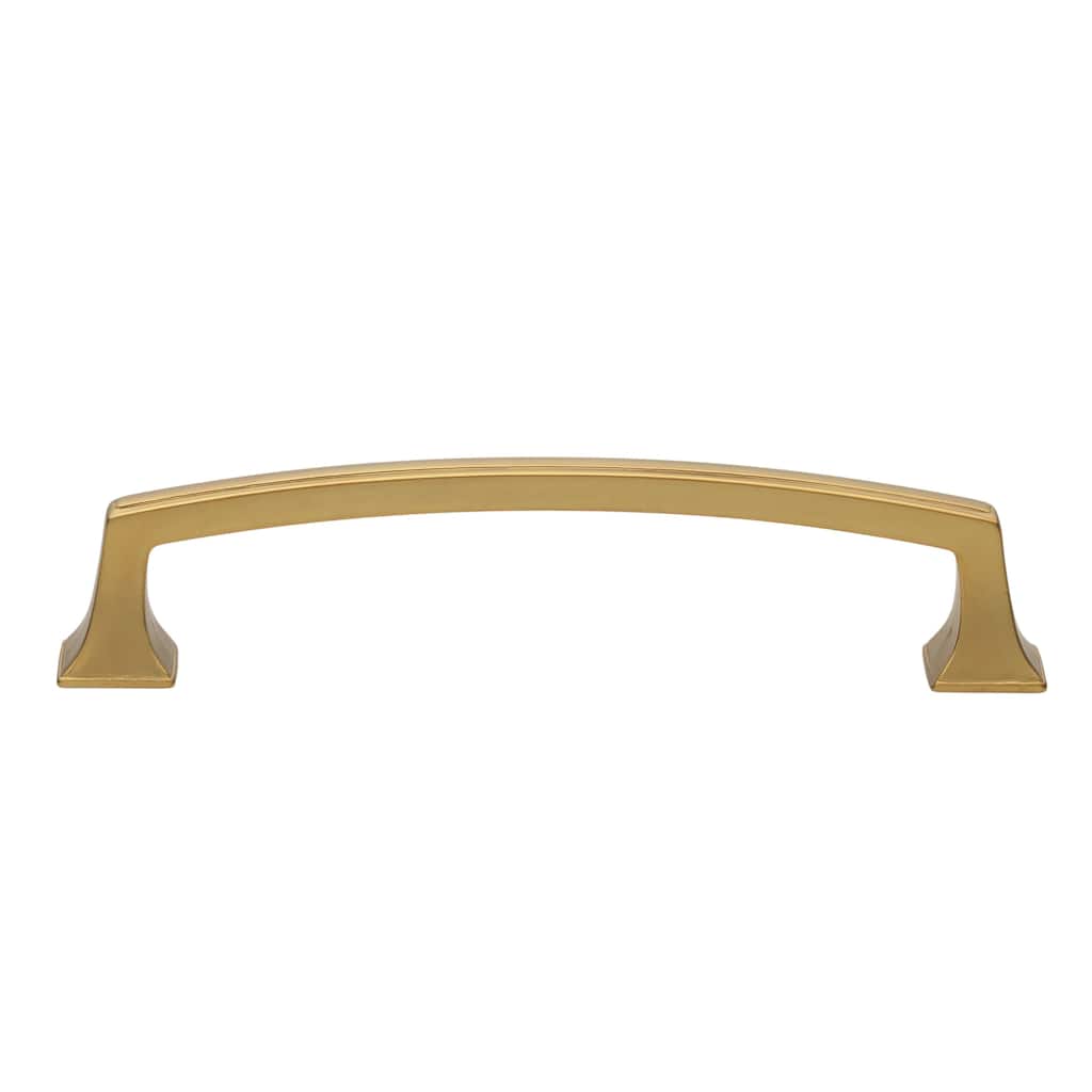 GlideRite 5 in. Center Gold Deco Base Cabinet Pulls (10-Pack) - Brass Gold