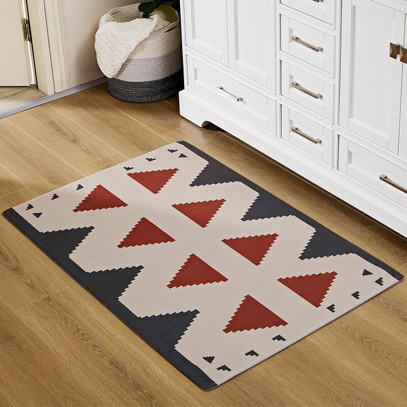Indoor Door Mat, Front Back Outdoor Mat Rubber Backing, Low-Profile Entrance Rugs, Absorbent Resist Dirt Doormats Inside Doormat