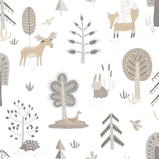Galerie Wallcoverings Little Explorers 2 Country Animals Non-woven Matte Wallpaper Roll