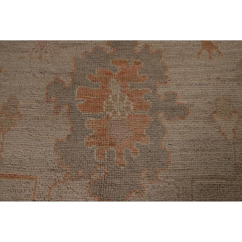 Vegetable Dye Oushak Area Rug Handmade Oriental Wool Carpet - 8'7" x 11'7"