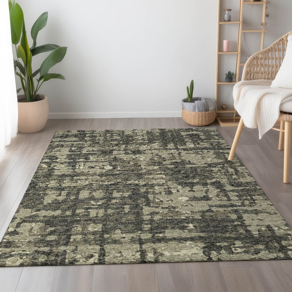 Premium Washable Super Soft Abstract Plaid Mayfield Rug