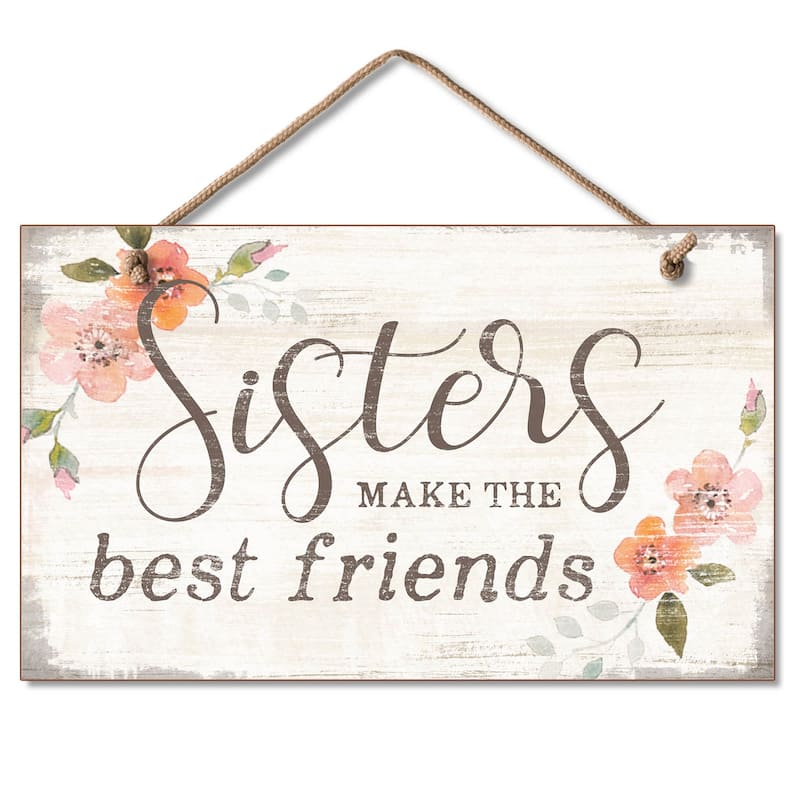 Hanging Wood Sign - Sisters