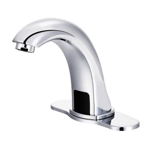 EPOWP Automatic Sensor Touchless Bathroom Sink Faucet with Deck Plate