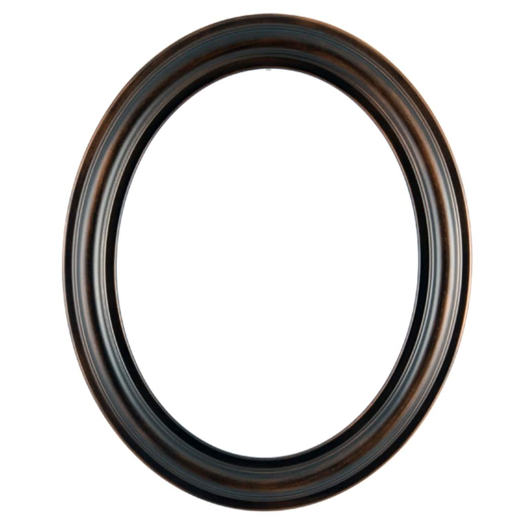 Philadelphia Framed Oval Mirror in Rubbed Bronze - Antique Bronze