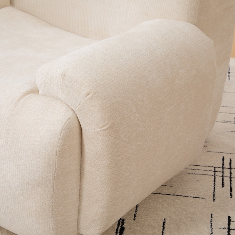 Boneless Single Sofa Chair, 42" Wide Oversized Accent Chair, Chenille Armchair Reading Lounge Chair for Living Room Bedroom