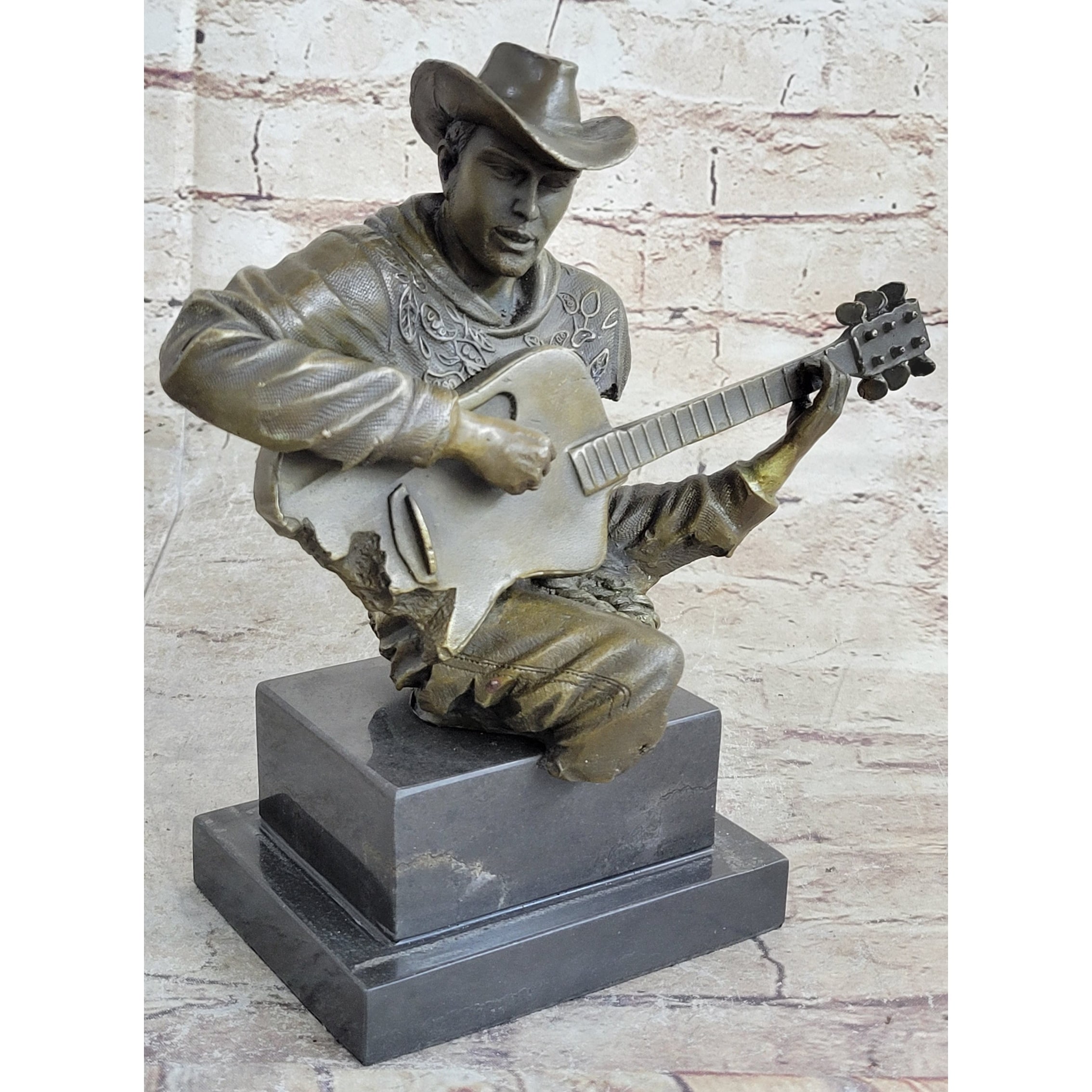 Country Western Music Musician Guitar Player Jazz Bronze Figurine Statue On Sale Bed Bath Beyond 41111857
