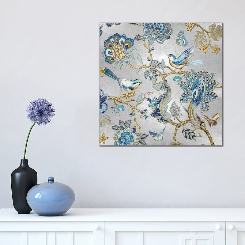iCanvas "Passing Thru I On Silver" by Renee Campbell Canvas Print - 18x18x1.5
