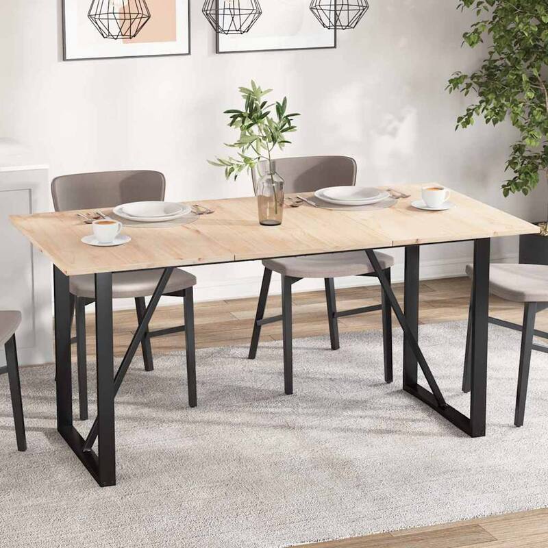 vidaXL Table Top Set of 3 Natural Pine Solid Pine Wood Medium Durable - 20.9 x 31.5 x 0.7 in